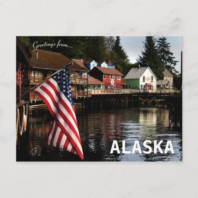 Creek Street Ketchikan Alaska Postkarte (Vorderseite)