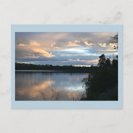 Creek Waterscape Sunset Postkarte