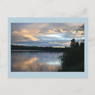Creek Waterscape Sunset Postkarte