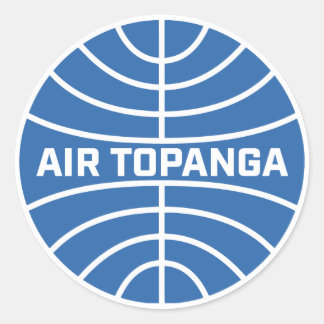 Creekrat Cartoon Topanga Airlines Decal Runder Aufkleber