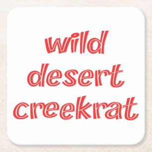 CreekRat® CreekRat Co. Topanga - Malibu - CA Rechteckiger Pappuntersetzer