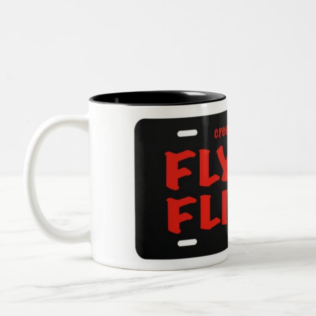 Creekrat Flivver Fliver Bootsführerschein Art Zweifarbige Tasse (Links)