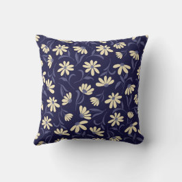 Creekside Daisy Throw Kissen | Marine und Gelb