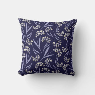 Creekside Floral Throw Kissen | Marine und Gelb