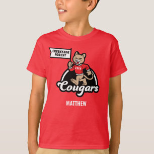 Creekside Forest Elementary Cougar Mascot T - Shir T-Shirt