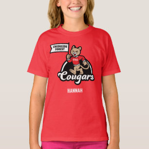 Creekside Forest Elementary Cougar Mascot T - Shir T-Shirt
