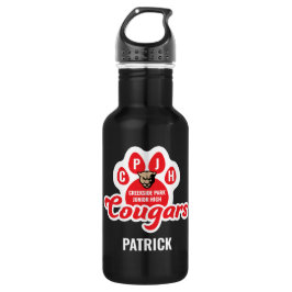 Creekside Park Jr. High Cougar Paw Mascot Edelstahlflasche
