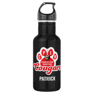 Creekside Park Jr. High Cougar Paw Mascot Edelstahlflasche