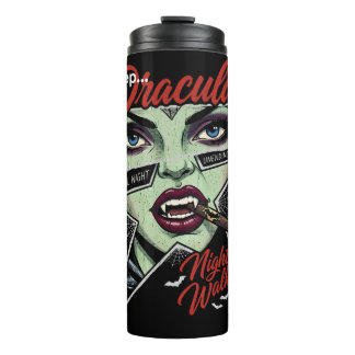 Creep Draculas Nachtwandler | Gothic Vampir Halle Thermosbecher