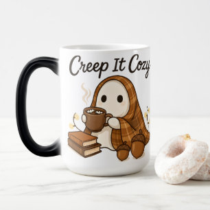Creep It Cosy Ghost Fall Vibes Niedliche Halloween Verwandlungstasse