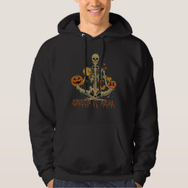 CREEP IT EAL beängstigende Halloween Skelettkürbis Hoodie