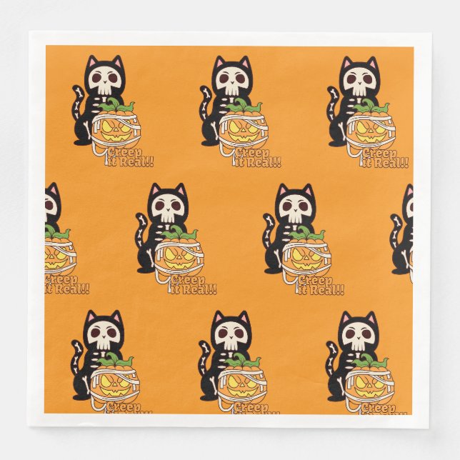 🎃 Creep It Napkins 🐱 Serviette (Vorderseite)