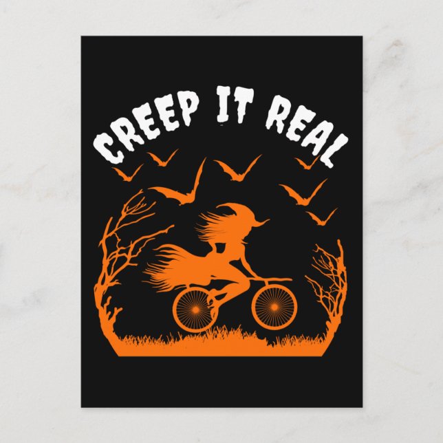 CREEP IT REAL FUNNY SARCASM POSTKARTE (Vorderseite)