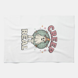 Creep It Real Ghost Disco Halloween-Shirt-Design_1 Geschirrtuch