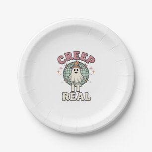 Creep It Real Ghost Disco Halloween-Shirt-Design_1 Pappteller