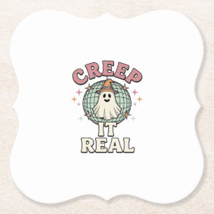 Creep It Real Ghost Disco Halloween-Shirt-Design_1 Untersetzer