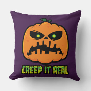 Creep It Real Grumpy Halloween-Kürbis Kissen