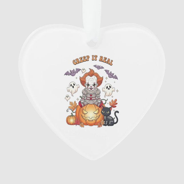 Creep It Real Halloween Clown Ornament (Vorderseite)