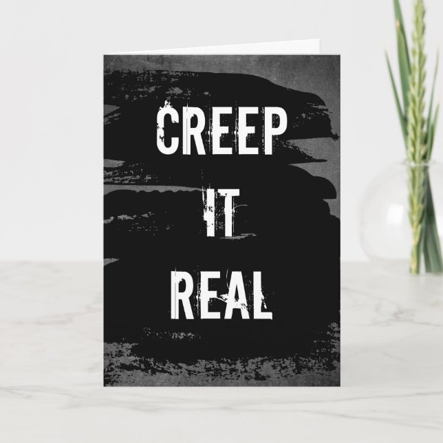 Creep it Real Halloween Karte (Vorderseite)