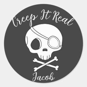 Creep It Real Halloween Spott Runder Aufkleber