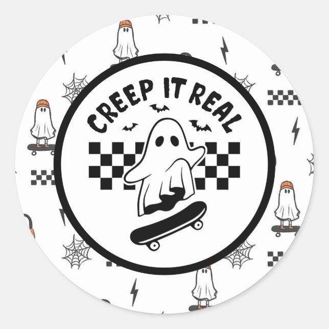 Creep it Real Halloween Sticker (Vorderseite)