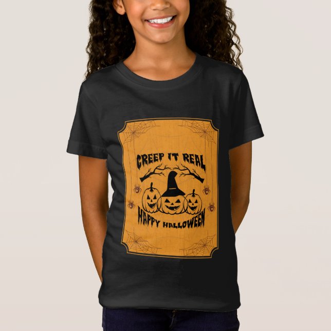 Creep it Real, Happy Halloween T-Shirt (Vorderseite)