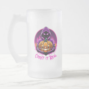 Creep it Real, Horror Halloween Illustration Mattglas Bierglas
