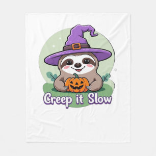 Creep It Slow - Niedliches Halloween Sloth Shirt m Fleecedecke
