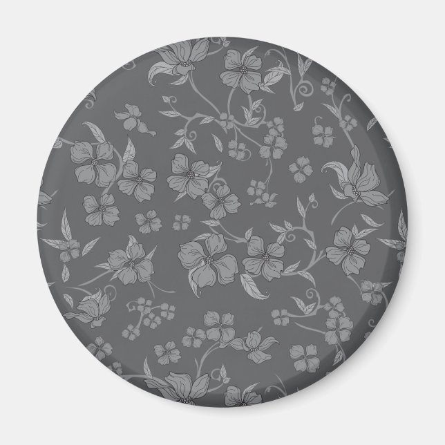 Creepe-Blume Muster 3 Magnet (Vorne)