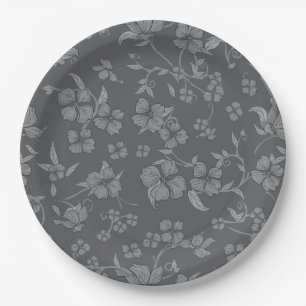 Creepe-Blume Muster 3 Pappteller