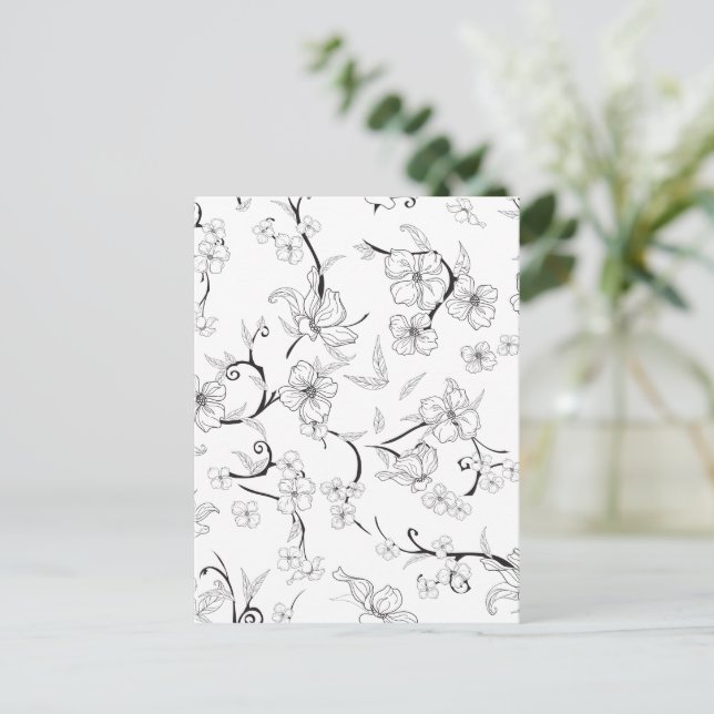 Creepe-Blume Muster 7 Postkarte (Stehend Vorderseite)