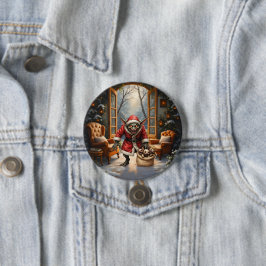 Creepe Christmas Goblin - Dark Fantasy Evil Santa Button