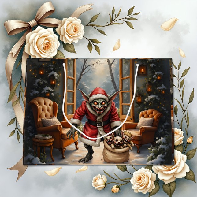 Creepe Christmas Goblin - Dark Fantasy Evil Santa Große Geschenktüte (Von Creator hochgeladen)