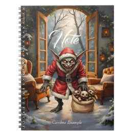 Creepe Christmas Goblin - Dark Fantasy Evil Santa Notizblock