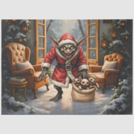 Creepe Christmas Goblin - Dark Fantasy Evil Santa Seidenpapier