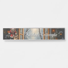 Creepe Christmas Goblin - Dark Fantasy Evil Santa Türschild