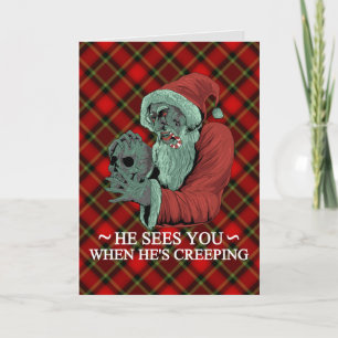 Creepe Funny Horror Weihnachten Weihnachten Karte