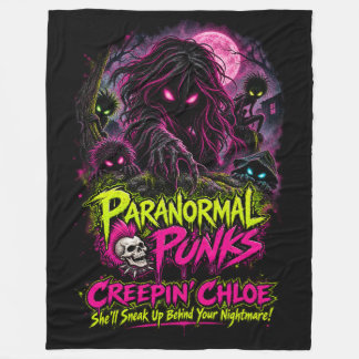 Creepin 'Chloe - Paranormale Punks Fleece-Decke Fleecedecke
