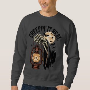Creepin It Real Creep It Real Halloween Sweatshirt