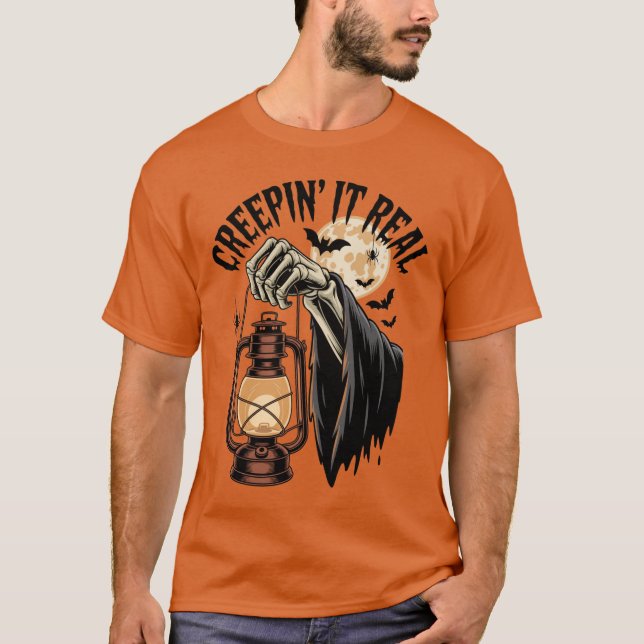 Creepin It Real Creep It Real Halloween T-Shirt (Vorderseite)