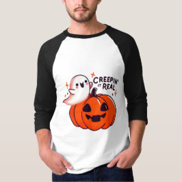 Creepin’ It Real - Friendly Ghost & Pumpkin T-Shirt