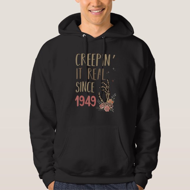Creepin It Real Halloween Retro 1949 Holiday Spook Hoodie (Vorderseite)