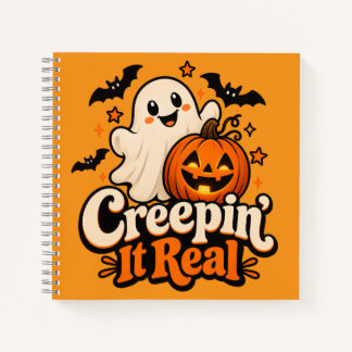 „Creepin’ It Real“ Süßes Halloween Notizbuch