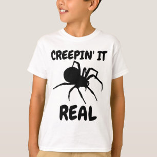 CREEPIN' IT VRAI Kids Funny Spider T-Shirts