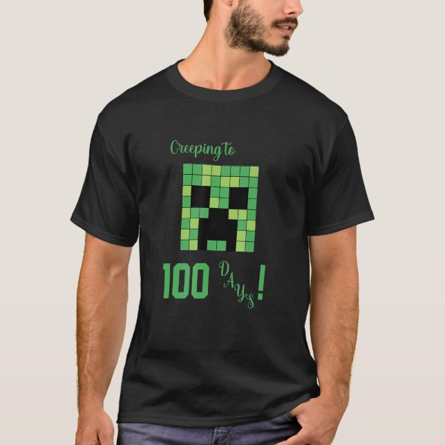 Creeping To 100 Days 100 Days Of School Apparel T-Shirt (Vorderseite)