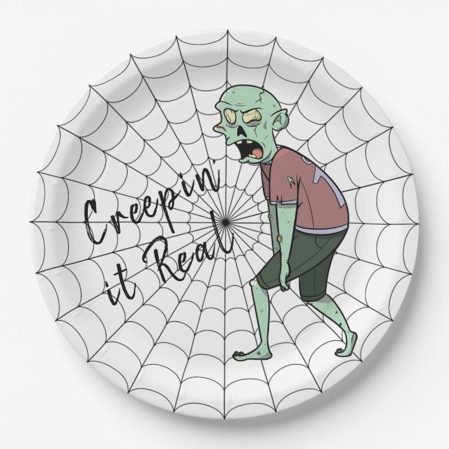 Creepin'it Real Zombie Pappteller (Vorderseite)