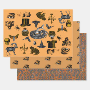 Creepische Dinge, Augen & bedrückte Musterverpacku Geschenkpapier Set