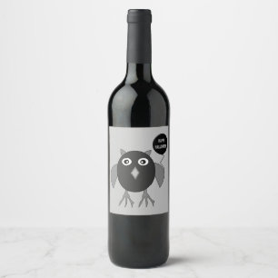 Creepisches Halloween-Party Schale Weinflaschen Et Weinetikett