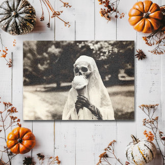 Creepisches Vintages Ghost-Eis Postkarte