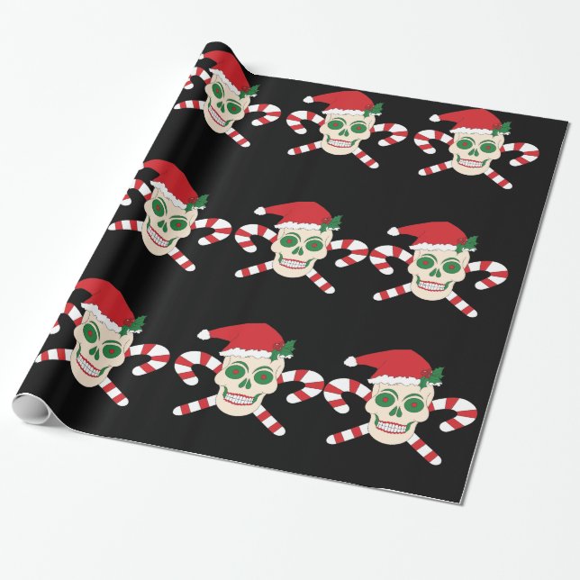 Creepisches Weihnachtswackelpapier Geschenkpapier (Ungerollt)